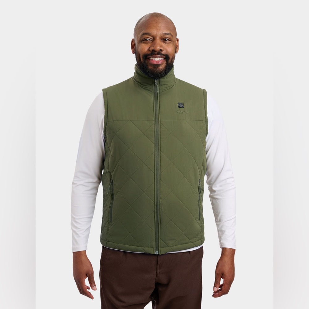 Men's Green Quilted Vest